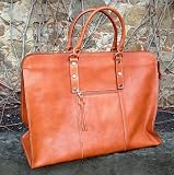 Brown Calfskin Leather Foldable Carry-on Bag