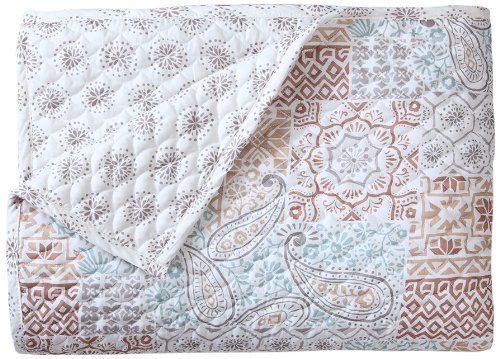 Stylemaster Twill and Birch Casey Reversible Quilted Bedspread, King, Dune