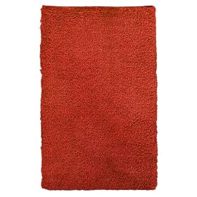 Contemporary Home Bath Rug - Chinese Red (23.5x38")