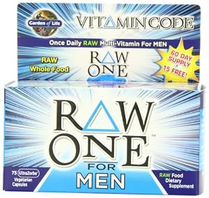 Garden of Life Vitamin Code Raw One for Men Nutritional Supplement, 75 Count