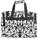 Black Floral Damask Duffle Bag 16-inch