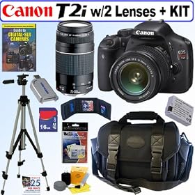 Canon EOS Rebel T2i 18 MP CMOS APS-C Digital SLR Camera with EF-S 18-55mm f 3.5-5.6 IS... by 