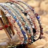 BIANHUAN レディース 2個セット カチューシャ キラキラ 可愛い カラフル リボン お洒落 小物 髪留め ファッション(2点セット)