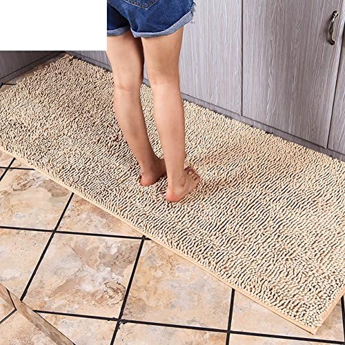 Chenille mat/Kitchen/Bathroom/Bath/Water slip door mat/Living room/Bedrooms/Bed/Lobby floor mats-D 45x150cm(18x59inch)