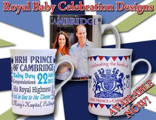 SET OF 3 ROYAL BABY MUGS TO CELEBRATE THE BIRTH OF HRH PRINCE GEORGE OF CAMBRIDGE