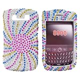 For Blackberry Curve 8900 Bling Hard Case Sun Swirl
