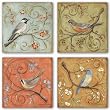 Bird Set (Four Prints) by Kate McRostie 12"x12" Art Print Poster