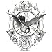 Men's Shooter Shirt (Sleeveless T-Shirt) : Time Flies - Goth Design with Clock and Bird