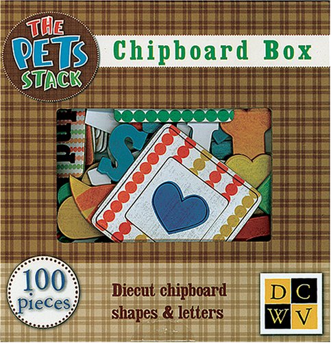 DCWV Chipboard 100Piece Embellishments Boxed, 