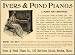 1905 Ad Ivers Pond Piano Musical Instruments Christmas - Original Print Ad