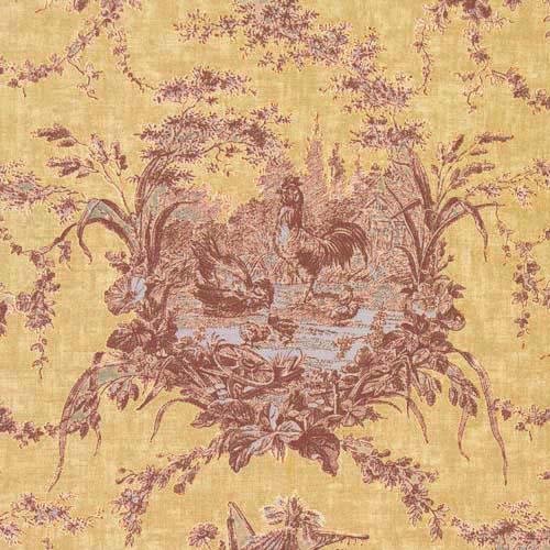 54' Wide Waverly La Petite Ferme Ruby Fabric By The Yard 54' Wide Waverly La Petite Ferme Ruby Fabric By The Yard