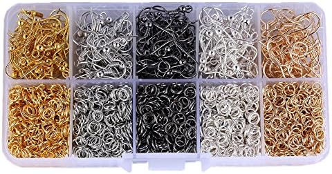 Super Lover Jewelry Making Findings Open Rings Hooks Lobster Clasps Chains Beads Box Set Assortment (H002)