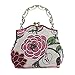 ilishop Women's Vintage Luxury Printing Beaded Women Handbag Evening Bag
