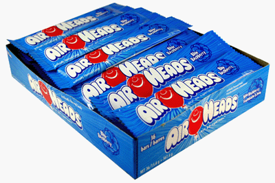 Air Heads 36 Sticks Blue Raspberry by Perfetti Van Melle