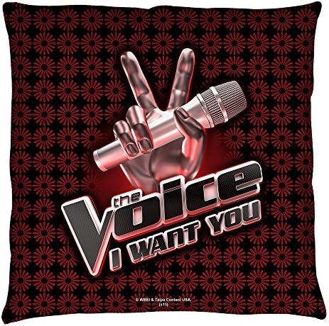 Voice Logo Throw Pillow White 16X16