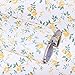 iHappy Self-Adhesive PVC Shelf Liner Drawer Contact Paper,17x78 Inches, Yellow Peony
