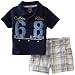 Calvin Klein Baby-Boys Newborn Navy Polo with Plaid Cargo...