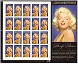 1995 MARILYN MONROE LEGENDS OF HOLLYWOOD FULL PLATE OF STAMPS 20 32 CENT STAMPS