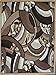 Generations Contemporary Brown and Beige Modern Square and Circles Area Rug 5'2 x 7'3
