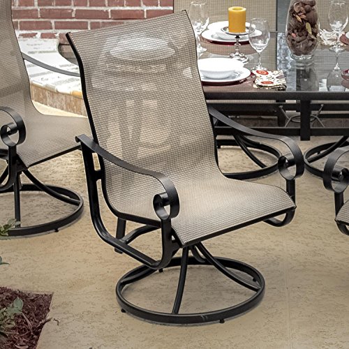 5 W8weekly Cheap La Salle Sling Patio Swivel Rocker Dining Chair