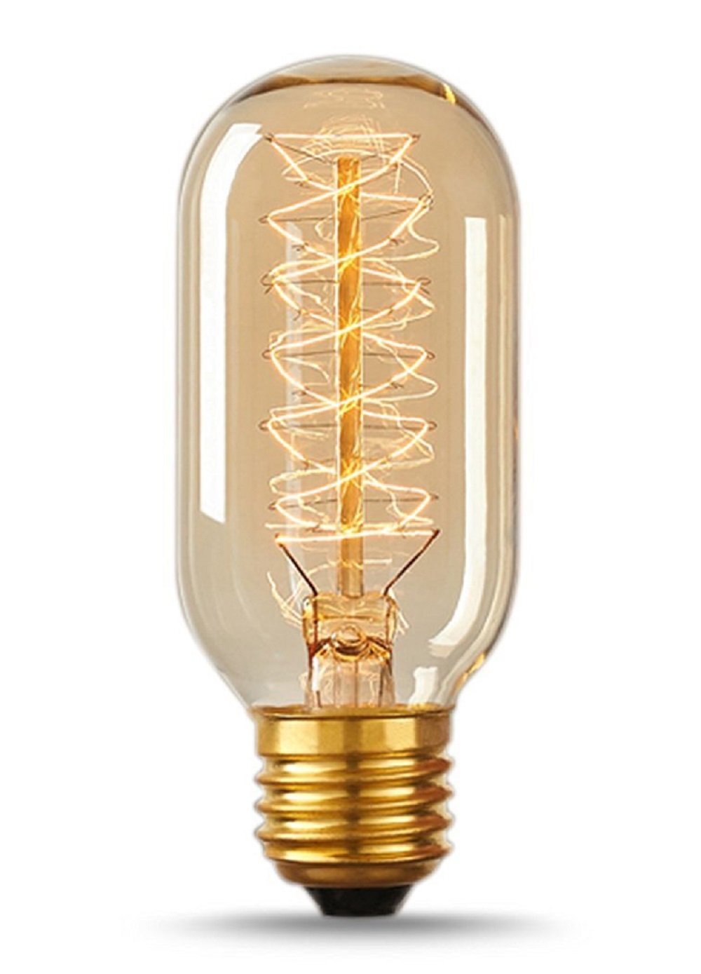 Vintage Antique Bulb 40w, Edison Style T14, Spiral Filament