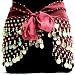 Red Belly Dance Skirt With Gold Coins (Great Gift Idea)