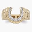 Men's Genuine Diamond Accent Horseshoe Ring
