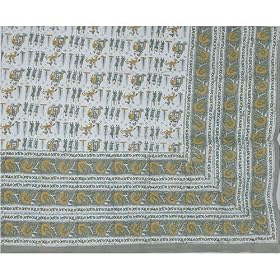 ShalinCraft Bedsheet Cotton in Block Print for Bedroom Queen Size