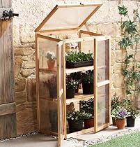 Big Sale Leisure Season Mini Greenhouse, Solid Wood, Decay Resistant
