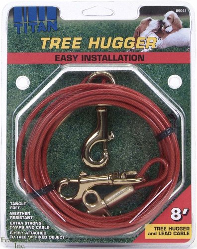 Coastal Pet Titan Tree Hugger Dog Tie Out Non-Tangle Cable Leash (8 ft.)