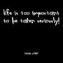 Life Is Too Important - Oscar Wilde Black and White Magnet
