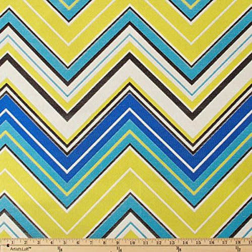 Chevron Fabric 54" Surf Lake