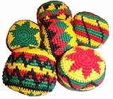 Rasta Assorted Hacky Sack / Footbag - Hand Crocheted Made in Guatemala - Comes with Tips & Game Instructions - G56