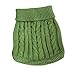 Tangpan Turtleneck Classic Straw-Rope Pro Pet Dog Sweater Apparel (Green,S)