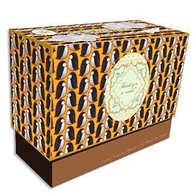 UFF Boxed Penguin Vintage Recycled Thank You Cards