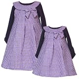 Rare EditionsFALSE2-Piece PURPLE IVORY HOUNDSTOOTH JUMPER Special Occasion Party Dress Set