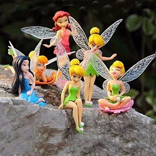 High quality 6pcs/set boneca Tinkerbell dolls Fairy Adorable tinker bell Mini toy flower pretty doll Action Figure brinquedo