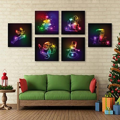 WTOR_Printing Oil Painting Shining Christmas Series Painting Home Decor On Canvas Modern Wall Art Canvas Print Poster Canvas Painting,Without Framed,A3 2020