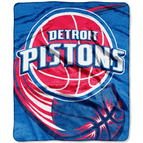 NBA Detroit Pistons 50-inch-by-60-inch Raschel Plush Throw 