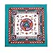 CTM Women's Cotton Aztec Turquoise Bandanas, Turquoise