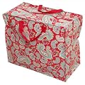 Recycled Vintage Red Paisley Jumbo Storage Bag