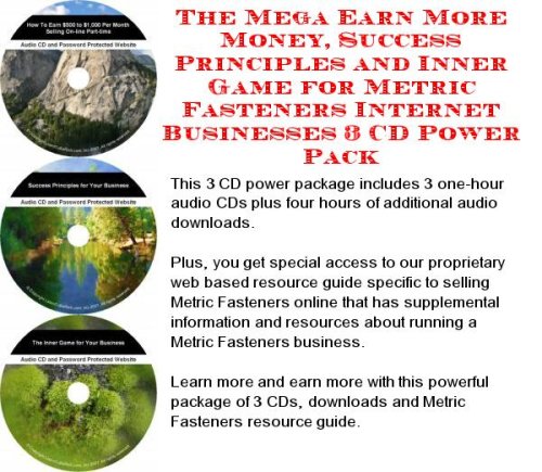 The Best Generate Extra Cash, Marketing and Inner Game for Metric Fasteners Web Biz 3 Course + Resource Guide