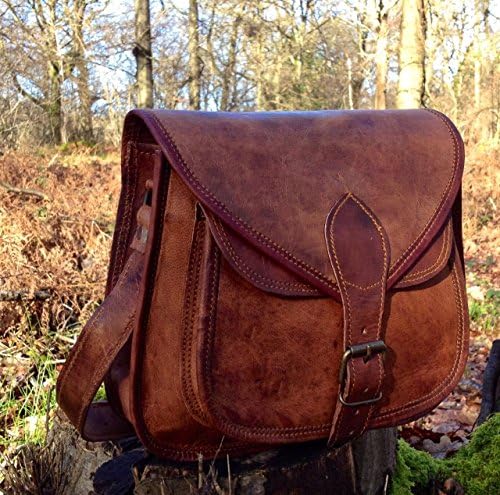 *ECOCRAFTWORLD* GENUINE LEATHER, VINTAGE SADDLEBACK WOMEN'S BAG / GYPSY