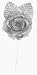 Elite Collection Silver Rose Tie-Backs (4/pkg)