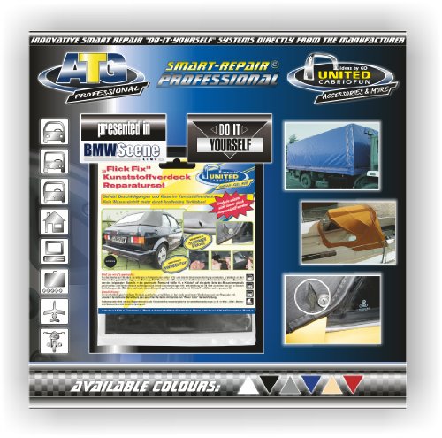 Convertible Plastic Top Repair / Tarp Repair Kit BLACK On Sale