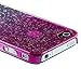 Insten Snap-on Case compatible with Apple iPhone 4 / 4S , Clear Hot Pink Waterdrop Ultra Thin