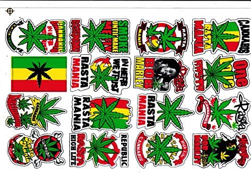 [SHEET STICKER 001] Bob Marley the Legend of Rasta Mania Reggea Music Graffiti Bomb Sticker Decal Sheet 5x8.5 Inches