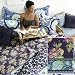 Amy Butler Dream Poppy 400 Thread Count Sheet Set Full (Navy)