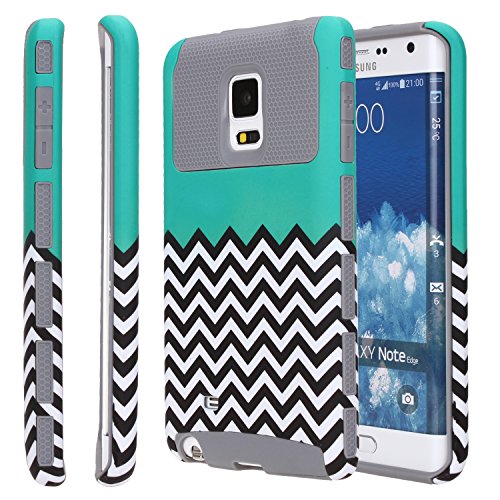 NOTE 4 edge Case, GALAXY NOTE 4 edge case, E LV GALAXY NOTE 4 edge Case Full Body Hybrid Armor Protection Defender Case Cover - Dual Layer Armor Protective Case Cover for Samsung GALAXY NOTE 4 edge - ZIGZAG ...