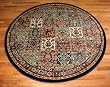 5' 3" Round Area Rug - Panel Red